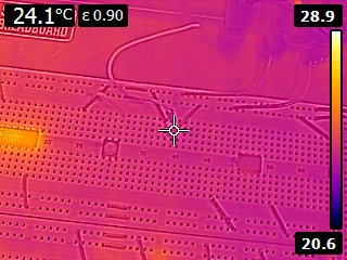 Thermal image of LM-35 reading 24.1ºC