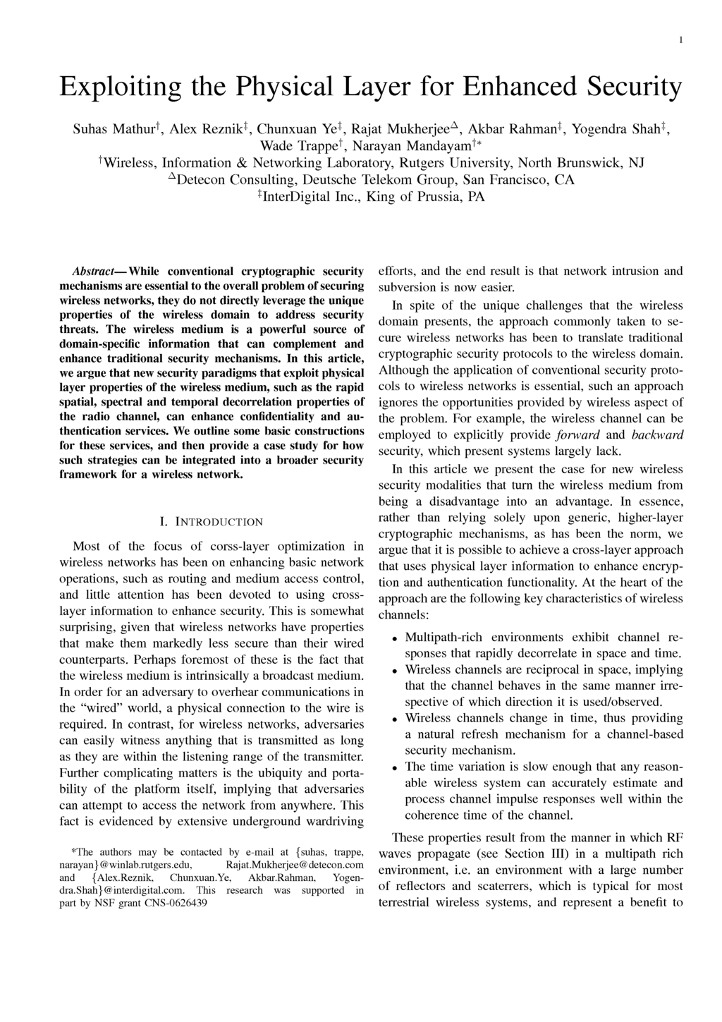 Physical security research paper